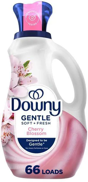 Downy Gentle Soft and Fresh Liquid Fabric Softener, Cherry Blossom Scent, 44 fl oz, 66 Loads Downy Gentle Soft and Fresh Liquid Fabric Softener, Cherry Blossom Scent, 44 fl oz, 66 Loads