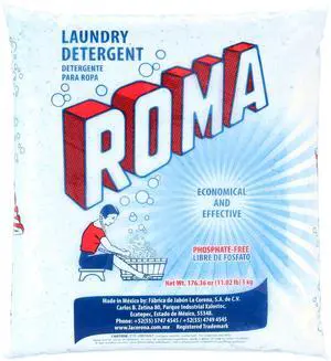 Roma Powder Laundry Detergent, Heavy Duty Cleaning for Stains, Grease and Dirt, 11.02 lbs Roma Powder Laundry Detergent, Heavy Duty Cleaning for Stains, Grease and Dirt, 11.02 lbs