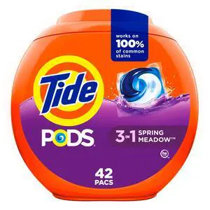 Tide PODS Laundry Detergent Soap Pacs, Spring Meadow Scent, 42 Count Tide PODS Laundry Detergent Soap Pacs, Spring Meadow Scent, 42 Count