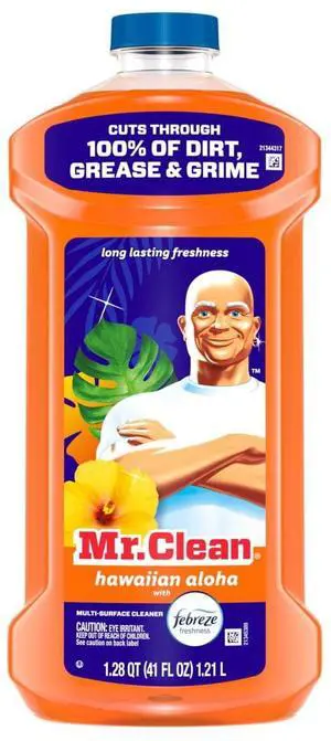 Mr. Clean All Purpose Cleaner, Cleaning Liquid, Hawaiian Aloha, 41 fl oz Mr. Clean All Purpose Cleaner, Cleaning Liquid, Hawaiian Aloha, 41 fl oz