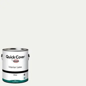 Glidden Quick Cover Interior Latex Paint Flat, White, 1 Gallon Glidden Quick Cover Interior Latex Paint Flat, White, 1 Gallon