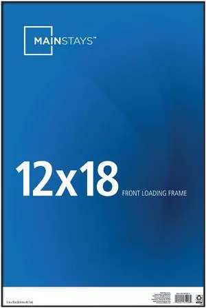 Mainstays 12 x 18 Black Front-Loading Picture Frame Mainstays 12 x 18 Black Front-Loading Picture Frame