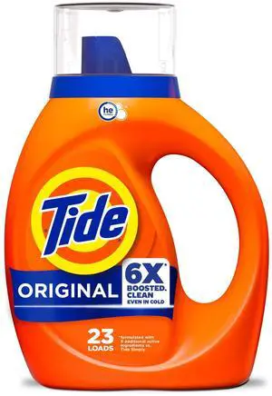 Tide Laundry Detergent Liquid with 6X Boosted Cleaning Power, Original Scent, 29 fl oz, 23 Loads Tide Laundry Detergent Liquid with 6X Boosted Cleaning Power, Original Scent, 29 fl oz, 23 Loads