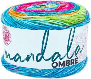 Lion Brand Yarn Mandala Ombre Happy Cake Medium Acrylic Multi-color Yarn Lion Brand Yarn Mandala Ombre Happy Cake Medium Acrylic Multi-color Yarn