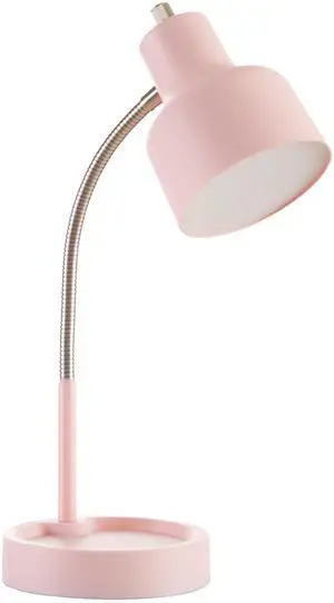 Mainstays LED Desk Lamp with Catch-All Base & AC Outlet, Matte Blush Pink Mainstays LED Desk Lamp with Catch-All Base & AC Outlet, Matte Blush Pink