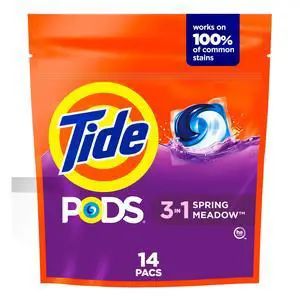 Tide PODs Laundry Detergent, 14 Count, Spring Meadow Scent, 3-in-1 Stain Remover, Odor Fighter, Color Protector, Concentrated Laundry Soap Pacs Tide PODs Laundry Detergent, 14 Count, Spring Meadow Scent, 3-in-1 Stain Remover, Odor Fighter, Color Protector, Concentrated Laundry Soap Pacs