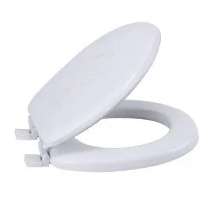 Bath Bliss Extra Soft Vinyl Standard Round Toilet Seat in White Bath Bliss Extra Soft Vinyl Standard Round Toilet Seat in White