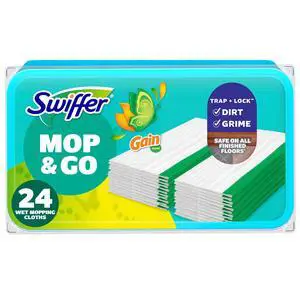 Swiffer Mop & Go Wet Refills, Gain, 24 Count Swiffer Mop & Go Wet Refills, Gain, 24 Count
