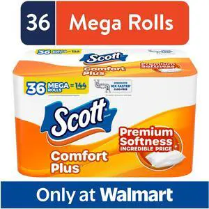 Scott ComfortPlus Toilet Paper, 36 Mega Rolls Scott ComfortPlus Toilet Paper, 36 Mega Rolls