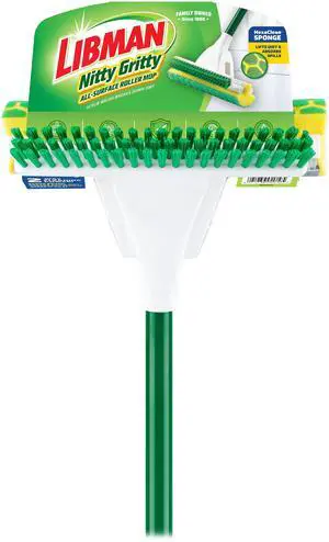 Libman Nitty Gritty Sponge Mop with Scrub Brush and Steel Handle Libman Nitty Gritty Sponge Mop with Scrub Brush and Steel Handle