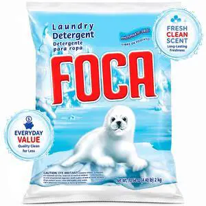 Foca Powder Laundry Detergent for Tough Stains, Enzyme Formula, 4.4 lbs Foca Powder Laundry Detergent for Tough Stains, Enzyme Formula, 4.4 lbs