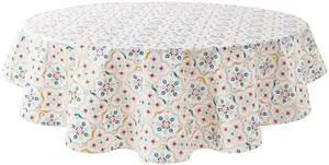 Mainstays PEVA Everyday, Indoor & Outdoor Tablecloth 70" Round, Farmhouse Tile Mainstays PEVA Everyday, Indoor & Outdoor Tablecloth 70" Round, Farmhouse Tile
