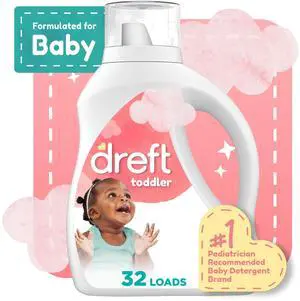 Dreft Liquid Laundry Detergent for Toddlers, Tackles 100% of Common Toddler Stains, Unscented, 42 fl oz, 32 Loads Dreft Liquid Laundry Detergent for Toddlers, Tackles 100% of Common Toddler Stains, Unscented, 42 fl oz, 32 Loads