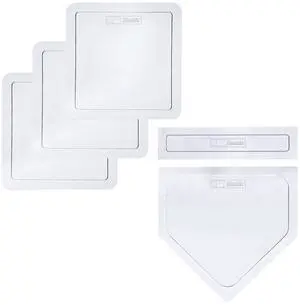 Franklin Sports MLB Throw Down Rubber Baseball Base Set, 5 Piece, White Franklin Sports MLB Throw Down Rubber Baseball Base Set, 5 Piece, White