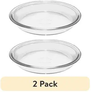 (2 pack) Anchor Hocking 9" Glass Pie Pan (2 pack) Anchor Hocking 9" Glass Pie Pan
