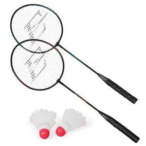 EastPoint Sports 2 Player Badminton Racket Set; 2 Rackets with Steel Shafts, 2 Shuttlecock Birdies EastPoint Sports 2 Player Badminton Racket Set; 2 Rackets with Steel Shafts, 2 Shuttlecock Birdies