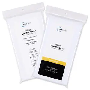 Mainstays Light Weight PEVA Shower Curtain Liner, 70 in x 71 in, White Mainstays Light Weight PEVA Shower Curtain Liner, 70 in x 71 in, White