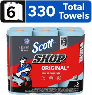 Scott Shop Towels, 6 Rolls, 55 Sheets Per Roll Scott Shop Towels, 6 Rolls, 55 Sheets Per Roll