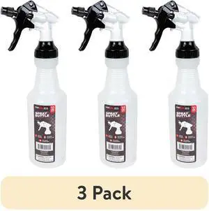 (3 pack) Stout Stuff Plastic Wide Mouth Empty Spray Bottle, Holds 32oz (3 pack) Stout Stuff Plastic Wide Mouth Empty Spray Bottle, Holds 32oz