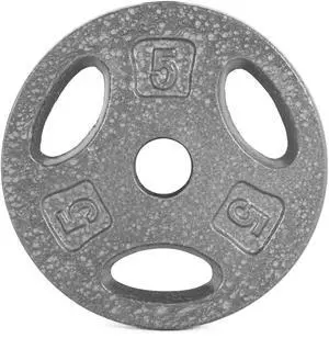 CAP Barbell Standard 1-Inch Cast Iron Weightlifting Plate, 5 lbs, Single CAP Barbell Standard 1-Inch Cast Iron Weightlifting Plate, 5 lbs, Single