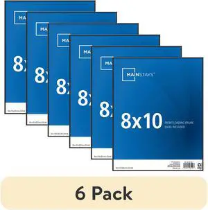 (6 pack) Mainstays Format Front-Loading Picture Frame, 8 x 10, Black, Wall or Tabletop (6 pack) Mainstays Format Front-Loading Picture Frame, 8 x 10, Black, Wall or Tabletop