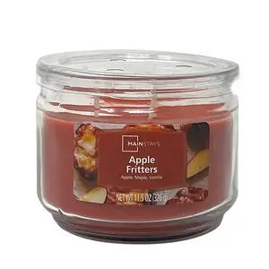 Mainstays Apple Fritter 3-Wick Glass Jar Candle, 11.5 oz Mainstays Apple Fritter 3-Wick Glass Jar Candle, 11.5 oz