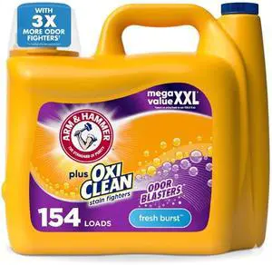 ARM & HAMMER Plus OxiClean with Odor Blasters Liquid Laundry Detergent, Fresh Burst, 200.2 Fl Oz ARM & HAMMER Plus OxiClean with Odor Blasters Liquid Laundry Detergent, Fresh Burst, 200.2 Fl Oz