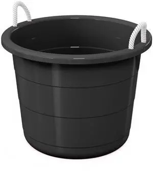 Life Story Flexible 17-Gallon Plastic Storage Tub with Rope Handles, Multi-Purpose Utility Bucket (Black) Life Story Flexible 17-Gallon Plastic Storage Tub with Rope Handles, Multi-Purpose Utility Bucket (Black)