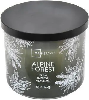 Mainstays Alpine Forest 3-Wick Ombre Wrapped Scented Jar Candle, 14 oz Mainstays Alpine Forest 3-Wick Ombre Wrapped Scented Jar Candle, 14 oz