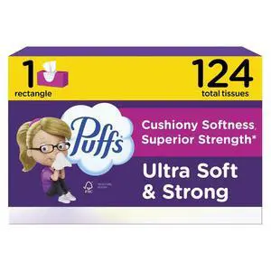 Puffs Facial Tissues Ultra Soft, 1 Rectangle Box, 124 Facial Tissues per Box, Allergies and Colds (Packaging May Vary) Puffs Facial Tissues Ultra Soft, 1 Rectangle Box, 124 Facial Tissues per Box, Allergies and Colds (Packaging May Vary)