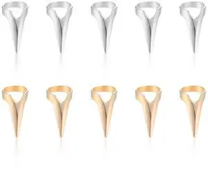 10 Pcs Metal Hair Parting Rings, pinky Selecting Tools, Finger Tool 10 Pcs Metal Hair Parting Rings, pinky Selecting Tools, Finger Tool
