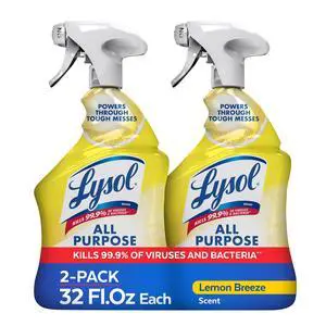 Lysol All Purpose Cleaner Spray, Disinfectant, Lemon, 32oz, 2 Pack Lysol All Purpose Cleaner Spray, Disinfectant, Lemon, 32oz, 2 Pack