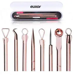 Blackhead Remover Pimple Comedone Extractor Tool Best Acne Removal Kit - Treatment for Blemish, Whitehead Popping, Zit Removing for Risk Free Nose Face Skin with Case (Rose, 4 Piece Set) Blackhead Remover Pimple Comedone Extractor Tool Best Acne Removal Kit - Treatment for Blemish, Whitehead Popping, Zit Removing for Risk Free Nose Face Skin with Case (Rose, 4 Piece Set)