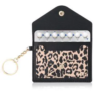 1 Pack Birth Control Pill Case Sleeve Packet 4.3 X 3 Inch PU Leather Wallet Pill Holder Privacy Protection Birth Control Pill Wallet with Key Ring for Pill Card Organizer, Black 1 Pack Birth Control Pill Case Sleeve Packet 4.3 X 3 Inch PU Leather Wallet Pill Holder Privacy Protection Birth Control Pill Wallet with Key Ring for Pill Card Organizer, Black