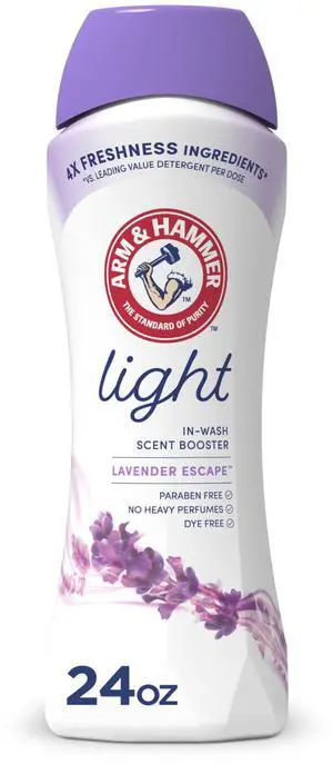 ARM & HAMMER Light Laundry Scent Booster, Lavender Escape, 24 Oz ARM & HAMMER Light Laundry Scent Booster, Lavender Escape, 24 Oz