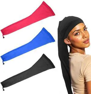 Hair Weave Sleeve for Locs - Breathable Loc Sleeve for Braids and Hairweave, Fashionable Design - Haircare Haircharms With Elastic Band (Black) Hair Weave Sleeve for Locs - Breathable Loc Sleeve for Braids and Hairweave, Fashionable Design - Haircare Haircharms With Elastic Band (Black)