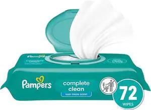Pampers Ultraclean Baby Wipes, Unscented, 72 Count, 1 Flip-Top Pack Pampers Ultraclean Baby Wipes, Unscented, 72 Count, 1 Flip-Top Pack