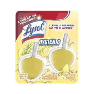 Lysol Automatic In-The-Bowl Toilet Cleaner, Cleans and Freshens Toilet Bowl, Lemon Breeze Scent (Pack of 2) Lysol Automatic In-The-Bowl Toilet Cleaner, Cleans and Freshens Toilet Bowl, Lemon Breeze Scent (Pack of 2)