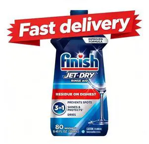 Finish Jet-Dry Rinse Aid, Dishwasher Rinse Agent and Drying Agent, 8.45 fl oz Finish Jet-Dry Rinse Aid, Dishwasher Rinse Agent and Drying Agent, 8.45 fl oz