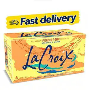 La Croix, Water Sparkling Peach Pear, 8 Pack, 12 Fl Oz La Croix, Water Sparkling Peach Pear, 8 Pack, 12 Fl Oz