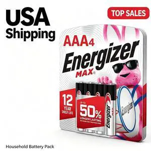 Energizer MAX AAA Batteries (4 Pack), Triple A Alkaline Batteries Energizer MAX AAA Batteries (4 Pack), Triple A Alkaline Batteries