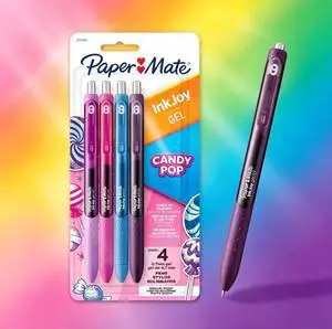 ICUTE-Retractable Gel Ink Pens 0.7mm Medium Point 4 Pack Assorted Candy Pop Colors for Smooth Writing School Office Supplies ICUTE-Retractable Gel Ink Pens 0.7mm Medium Point 4 Pack Assorted Candy Pop Colors for Smooth Writing School Office Supplies