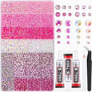 HOT-20000Pcs Pink Rhinestones for Bedazzling Kit with 3Pcs B7000 Jewelry Glue | Resin Rhinestones for Crafting Crafts, Bedazzler Kit Flatback Gems for Clothing Shoes Tumblers Nail Art HOT-20000Pcs Pink Rhinestones for Bedazzling Kit with 3Pcs B7000 Jewelry Glue | Resin Rhinestones for Crafting Crafts, Bedazzler Kit Flatback Gems for Clothing Shoes Tumblers Nail Art