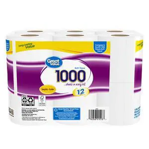 ICUTE-Great Value Toilet Paper, 1000 Sheets per Roll, 12 Rolls ICUTE-Great Value Toilet Paper, 1000 Sheets per Roll, 12 Rolls