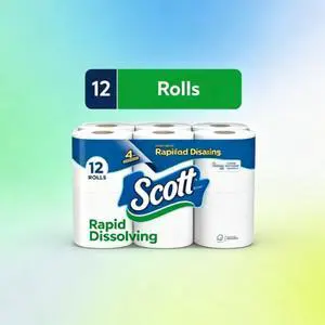 Scott Rapid-Dissolving Toilet Paper for RVs & Boats, 12 Double Rolls Scott Rapid-Dissolving Toilet Paper for RVs & Boats, 12 Double Rolls