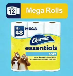 ICUTE-Charmin Essentials Soft Toilet Paper 12 Mega Rolls, 330 Sheets Per Roll ICUTE-Charmin Essentials Soft Toilet Paper 12 Mega Rolls, 330 Sheets Per Roll