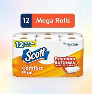 ICUTE-Scott Comfort Plus Toilet Paper, 12 Triple Rolls ICUTE-Scott Comfort Plus Toilet Paper, 12 Triple Rolls