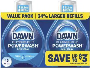 ICUTE-Dawn Powerwash Spray Refill, Dish Soap, Dishwashing Liquid, Fresh, 2 Refills, 43 Fl Oz ICUTE-Dawn Powerwash Spray Refill, Dish Soap, Dishwashing Liquid, Fresh, 2 Refills, 43 Fl Oz