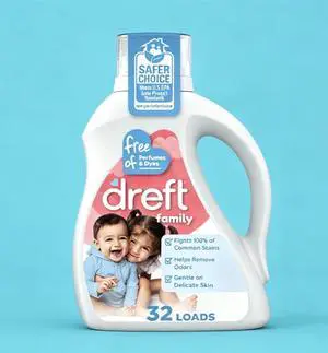 ICUTE-Dreft Liquid Laundry Detergent for Family, Unscented Laundry Detergent, 42 fl oz, 32 Loads ICUTE-Dreft Liquid Laundry Detergent for Family, Unscented Laundry Detergent, 42 fl oz, 32 Loads