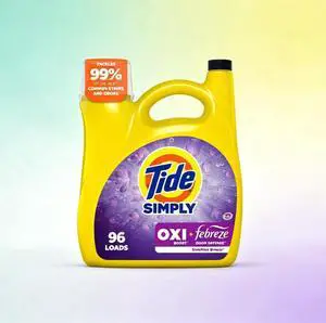 ICUTE-Tide Simply Laundry Detergent Liquid, Oxi Boost + Febreze Odor Defense, Sunny Breeze Scent, 129 fl oz, 96 Loads ICUTE-Tide Simply Laundry Detergent Liquid, Oxi Boost + Febreze Odor Defense, Sunny Breeze Scent, 129 fl oz, 96 Loads